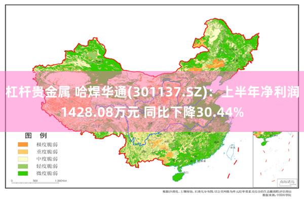 杠杆贵金属 哈焊华通(301137.SZ)：上半年净利润1428.08万元 同比下降30.44%