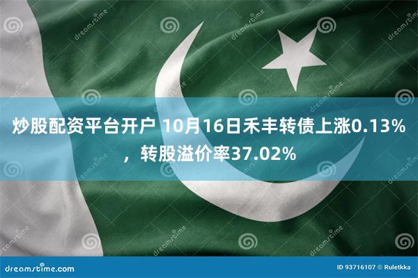 炒股配资平台开户 10月16日禾丰转债上涨0.13%，转股溢价率37.02%