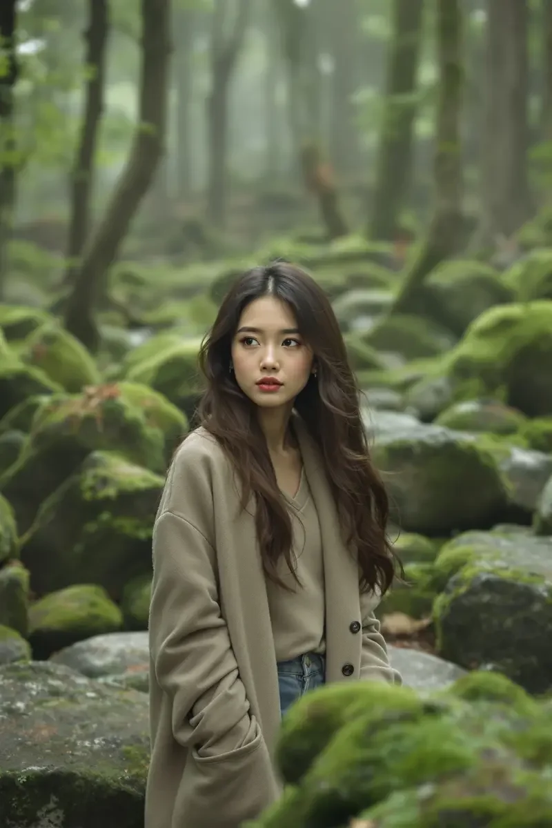苔藓与鹿 - 白云视频 苔藓与鹿 白云视频 清新写真